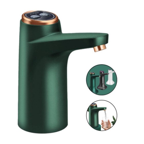 (Hijau) Dispenser Pompa Air Listrik Otomatis Pengisian USB yang Praktis untuk